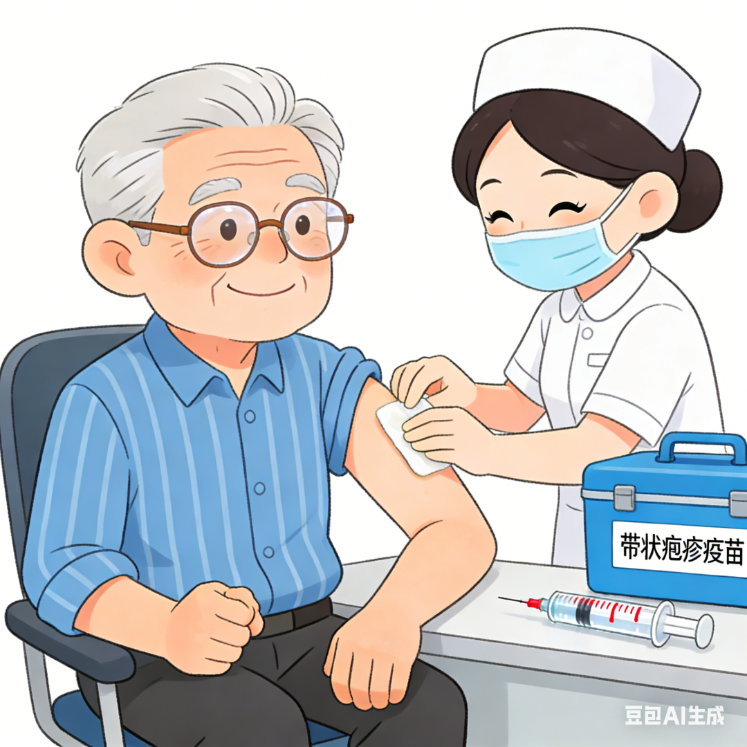 老年人接种疫苗卡通图.png 老年人接种疫苗卡通图.png